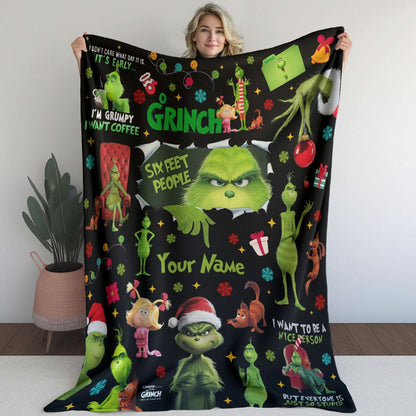 Custom Grinch Blanket - 410QATLBL007