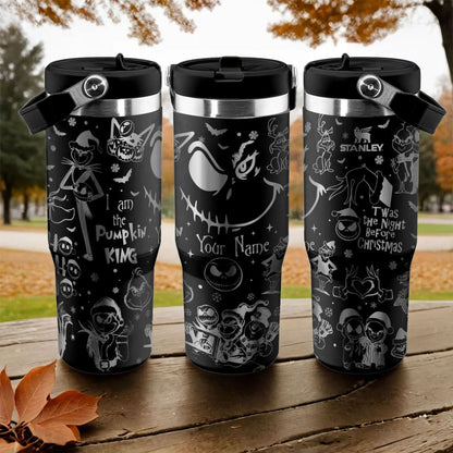 Custom The Nightmare Before Christmas and Grinch IceFlow 40oz Tumbler - 410QATLTB019