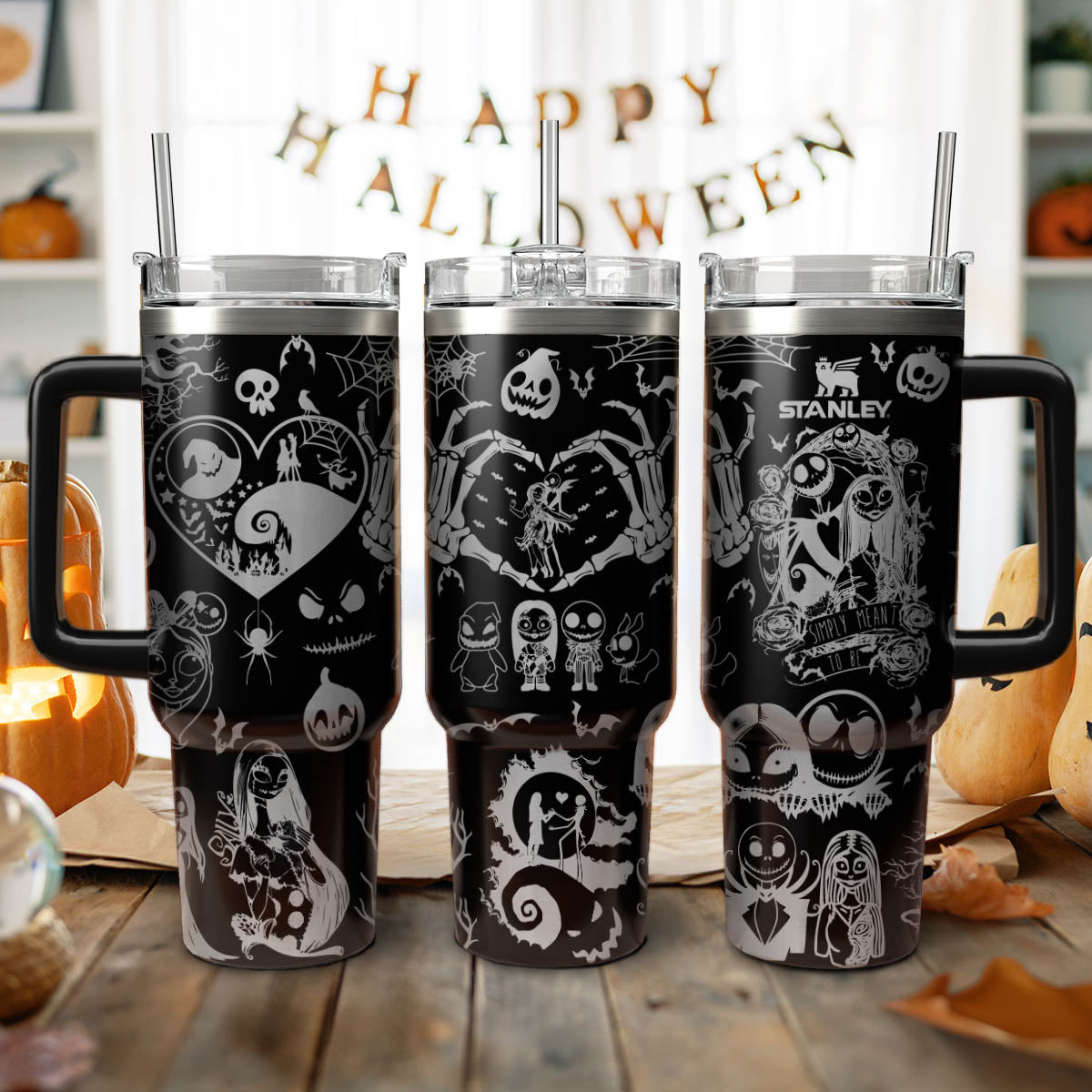 Nightmare Christmas Engraved Stanley 40oz Tumbler