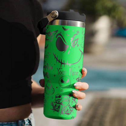 Custom The Nightmare Before Christmas and Grinch IceFlow 40oz Tumbler - 410QATLTB019