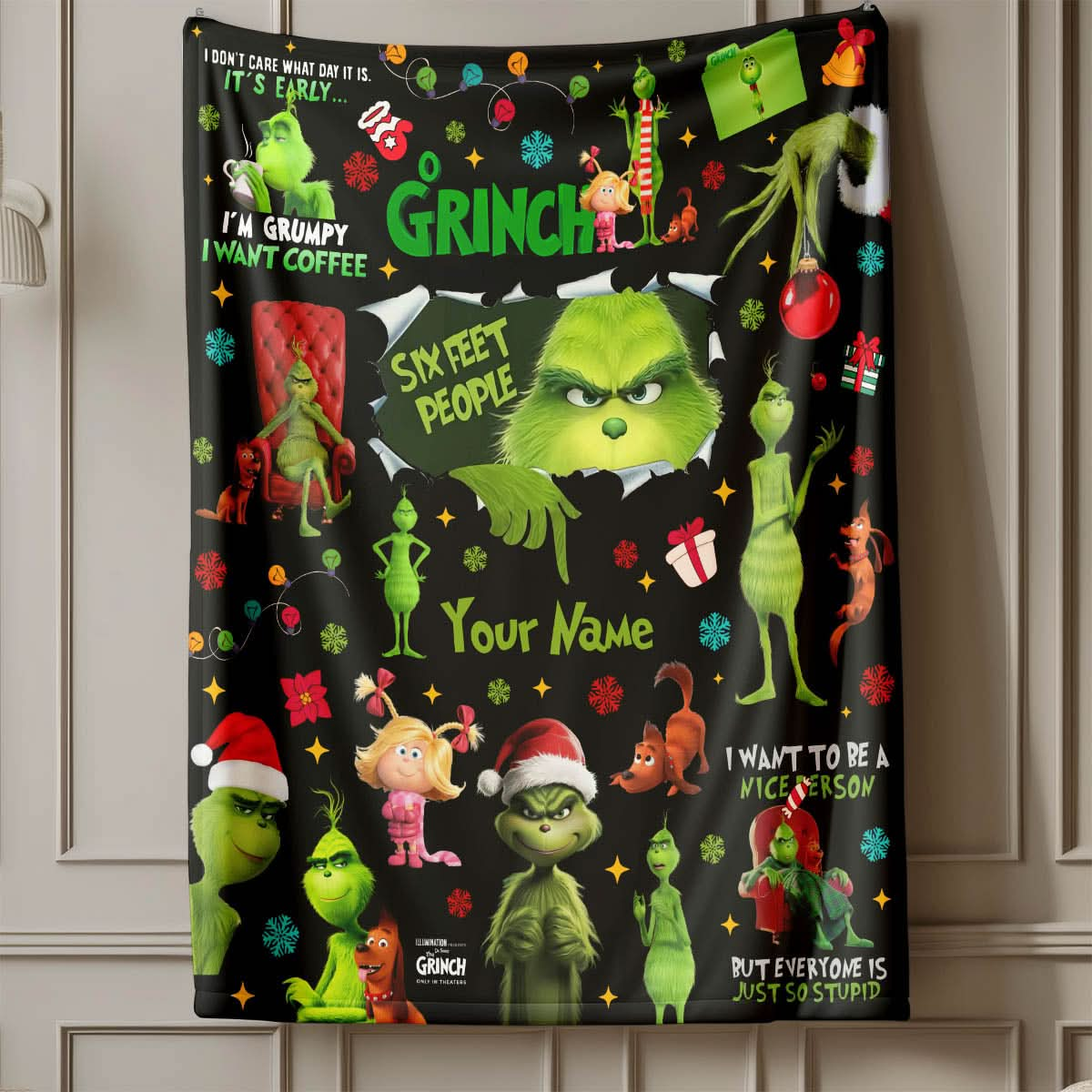 Custom Grinch Blanket - 410QATLBL007