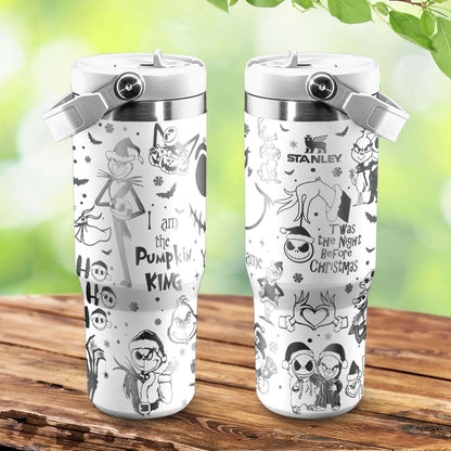 Custom The Nightmare Before Christmas and Grinch IceFlow 40oz Tumbler - 410QATLTB019