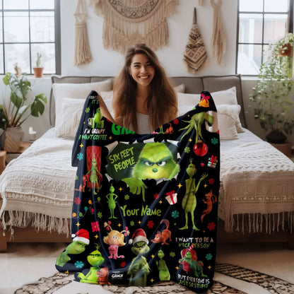 Custom Grinch Blanket - 410QATLBL007