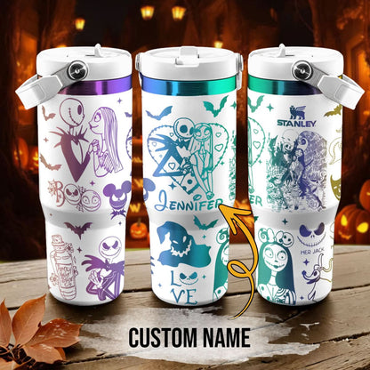 Custom Name Couple Nightmare Before Christmas Revenge IceFlow 40oz Tumbler - 408HLTLTB0101