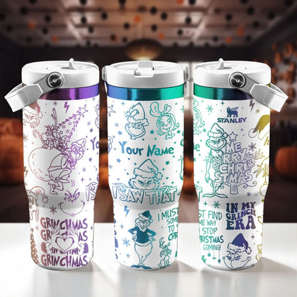 Custom Grinch IceFlow 40oz Tumbler - 409TTTLTB014