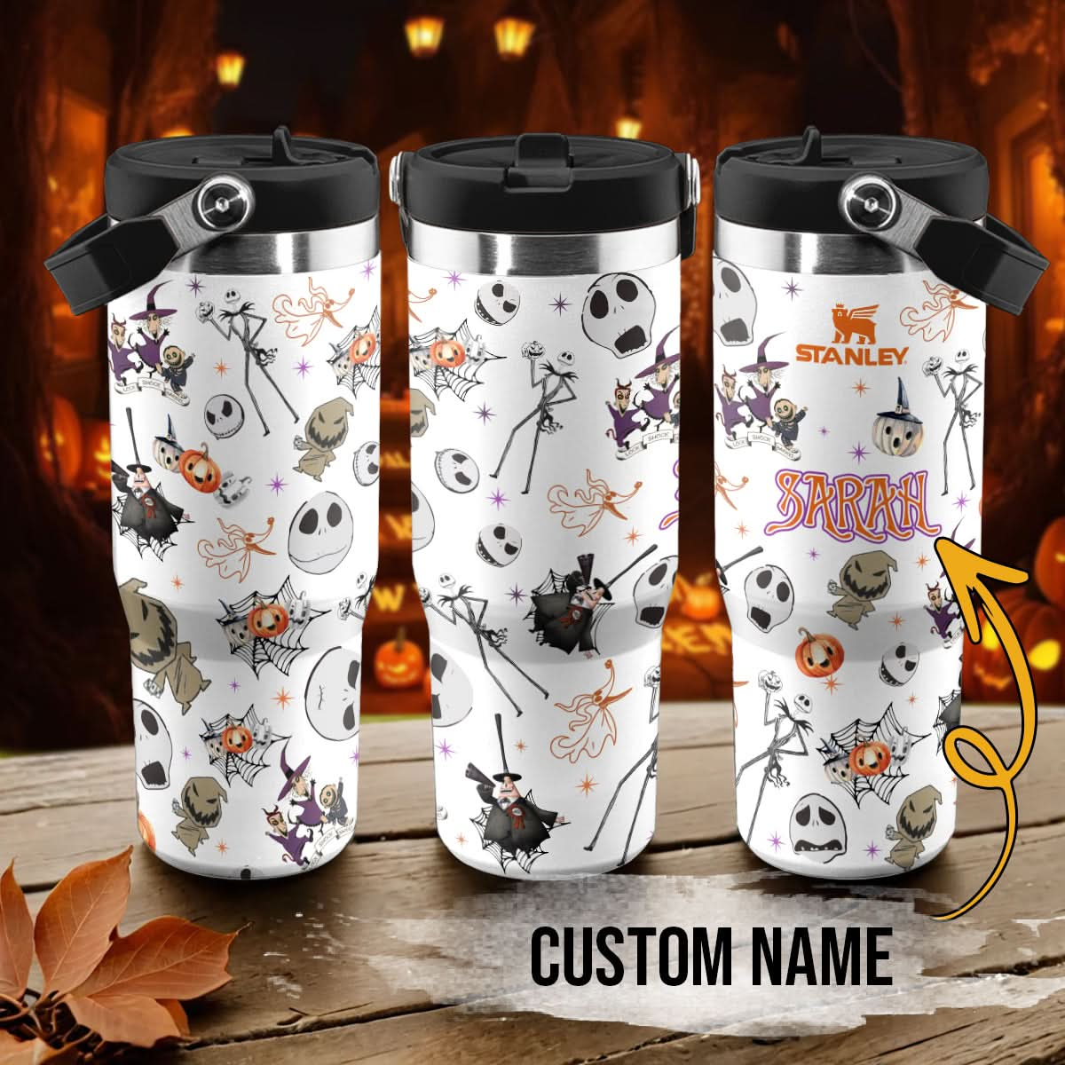 Custom Name Nightmare Before Christmas IceFlow 40oz Tumbler - 408HLTLTB106