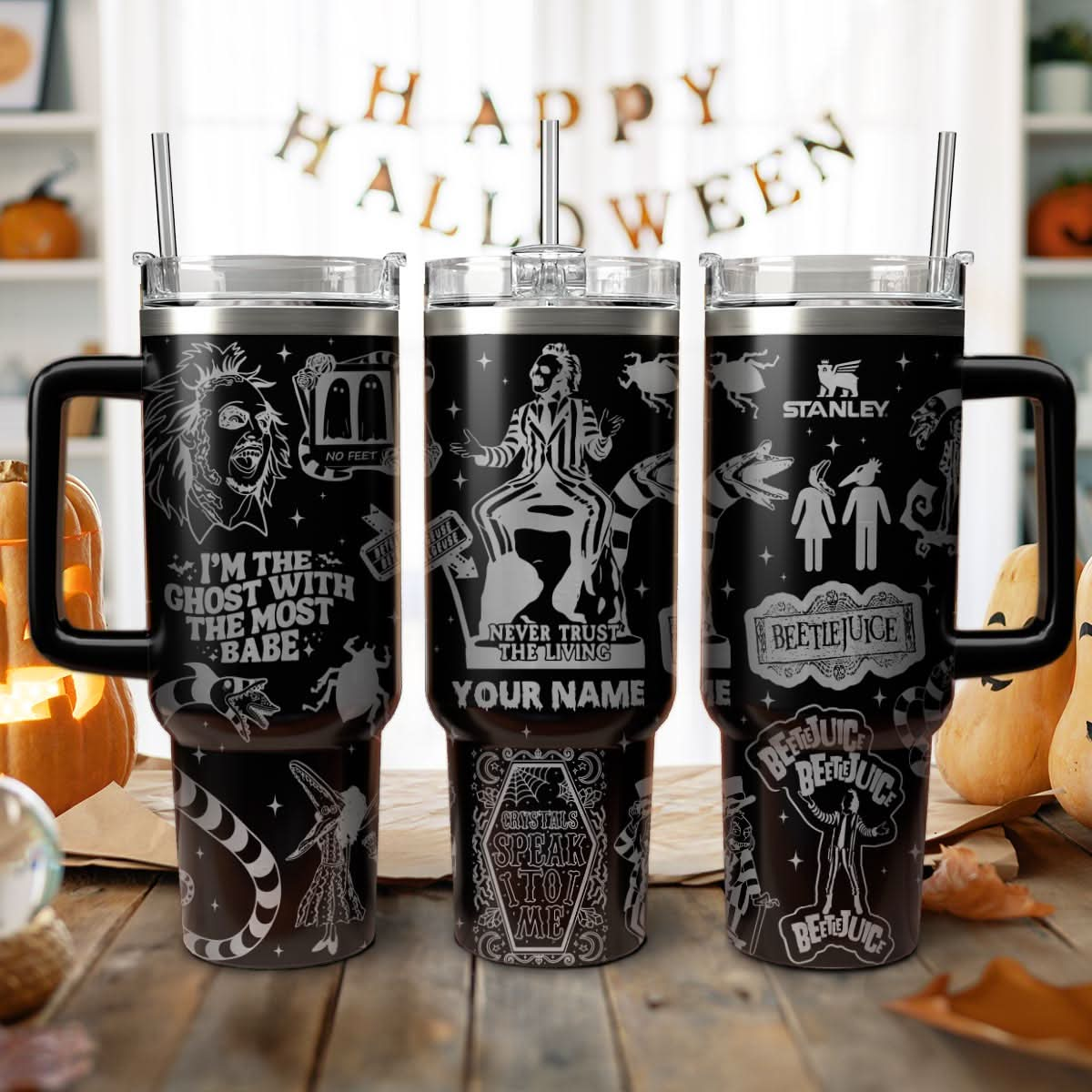 Beetlejuice Movies 40oz Custom Tumbler - 409HLTLTB175