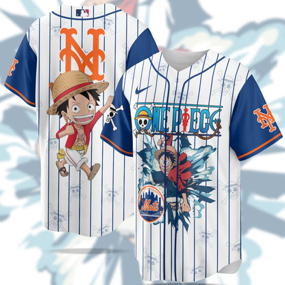 MLB New York Mets X One Piece Baseball Jersey