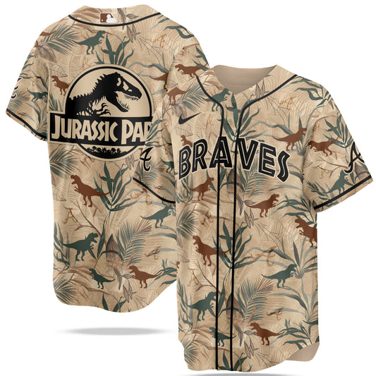 Atlanta Braves MLB Jurassic World Rebirth 2025 Baseball Jersey