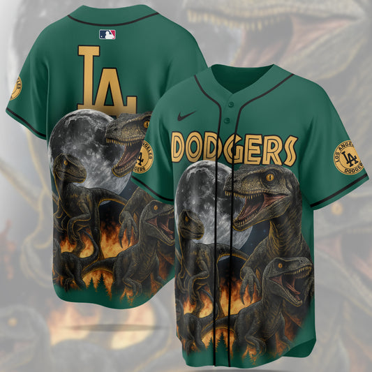 Los Angeles Dodgers MLB x Jurassic World New Era Baseball Jersey
