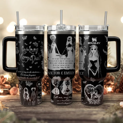 Custom Corpse Bride 40oz Tumbler - 409VTTLTB057