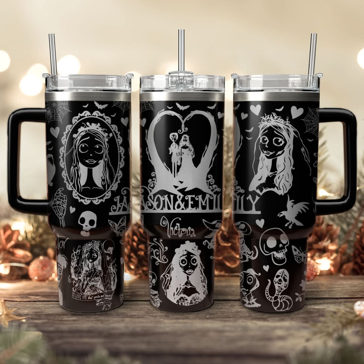 Couple Corpse Bride 40oz Custom Tumbler - 409VTTLTB048