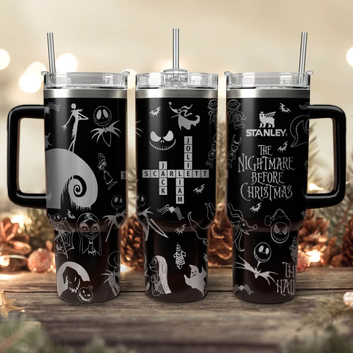 Crossword Art Disney Nightmare Christmas 40oz Tumbler - 410VTTLTB020