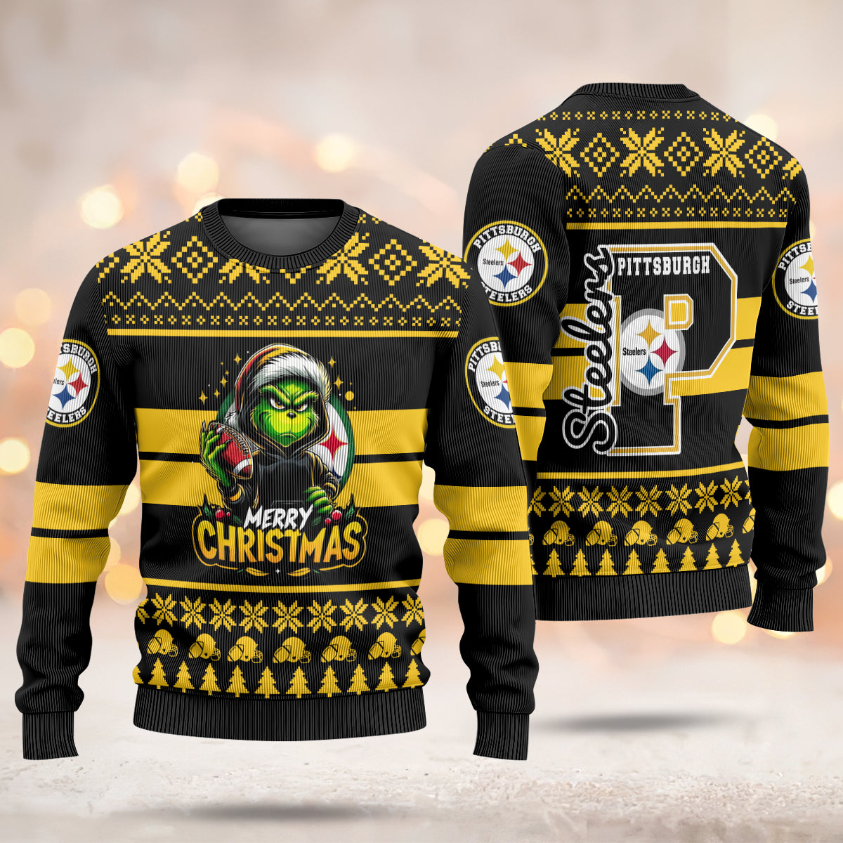 Custom Football Grinch Ugly Sweater -411TT-US017