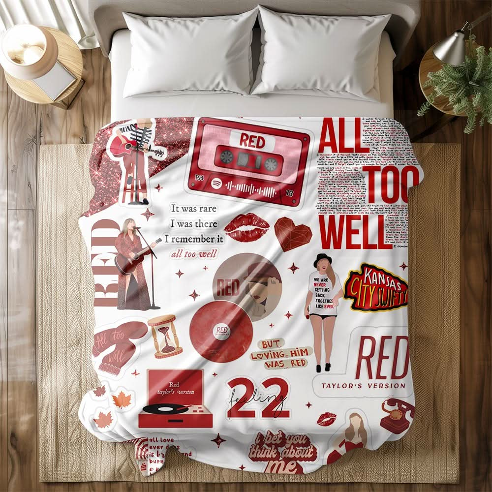 RED Taylor Album Blanket - 408VTTLBL004