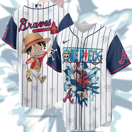 MLB Atlanta Braves X One Piece Baseball Jersey