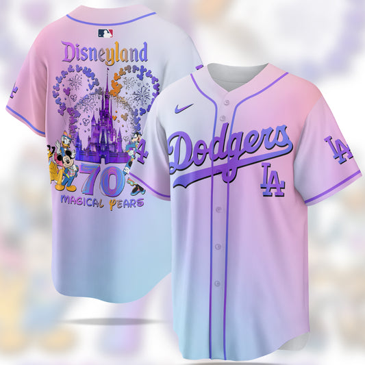 Los Angeles Dodgers MLB x Disneyland 70th Anniversary Baseball Jersey
