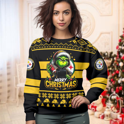 Custom Football Grinch Ugly Sweater -411TT-US017