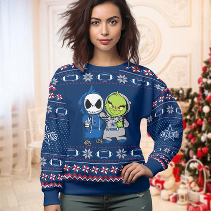 Custom Football Grinch Nightmare Ugly Sweater - 411TT-US009