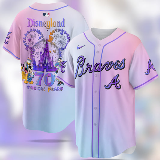 Atlanta Braves MLB x Disneyland 70th Anniversary Baseball Jersey