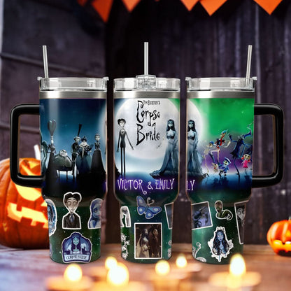 Custom Corpse Bride 40oz Tumbler - 409VTTLTB055