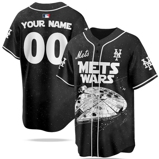 Custom Name New York Mets MLB x Star Wars Edition Jersey