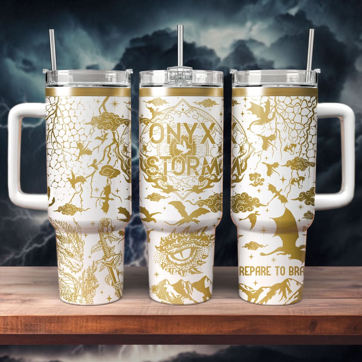 Onyx Storm - Prepare To Brave Dark 40oz Tumbler - 407VTTLTB022