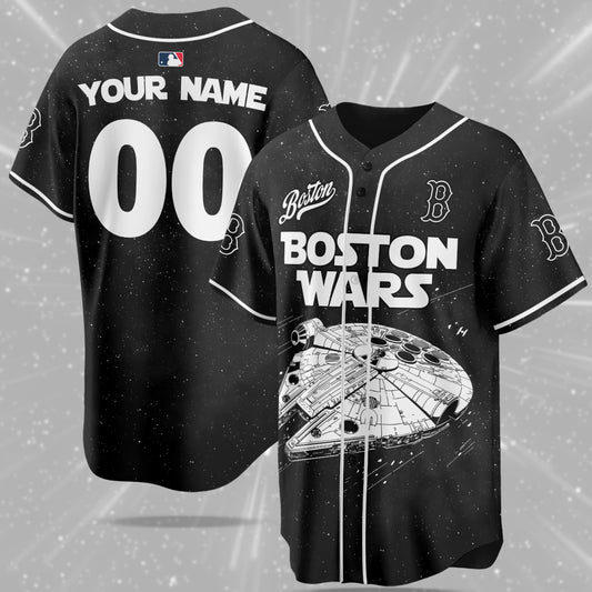 Custom Name Boston Red Sox MLB x Star Wars Edition Jersey