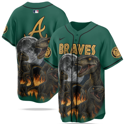 Atlanta Braves MLB x Jurassic World New Era Baseball Jersey