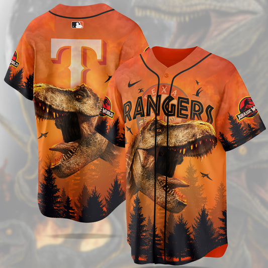 Texas Rangers MLB x Jurassic World New Era Baseball Jersey
