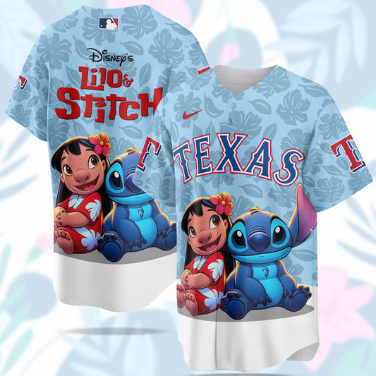 Texas Rangers MLB x Lilo & Stitch Jersey Limited