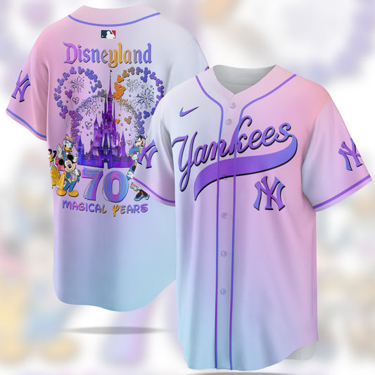 New York Yankees MLB x Disneyland 70th Anniversary Baseball Jersey