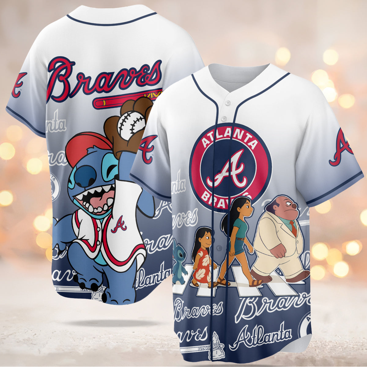 Atlanta Braves MLB x Lilo & Stitch Jersey Limited