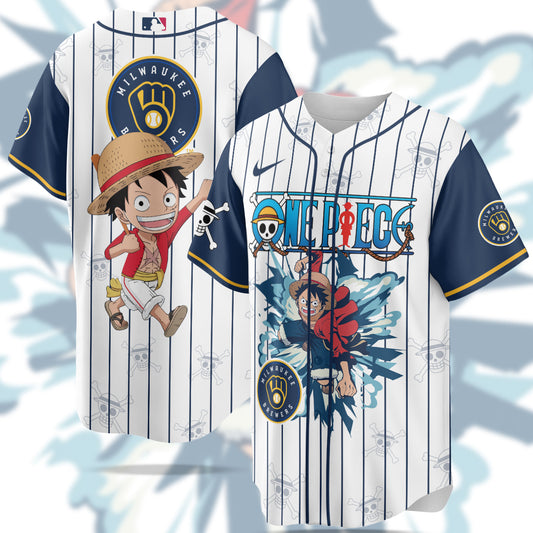 MLB Milwaukee Brewers  X One Piece Baseball Jersey