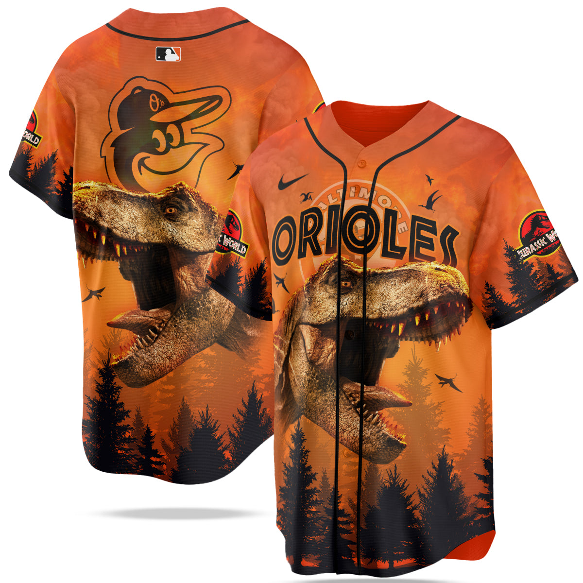 Baltimore Orioles MLB x Jurassic World New Era Baseball Jersey