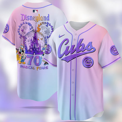 Chicago Cubs MLB x Disneyland 70th Anniversary Baseball Jersey