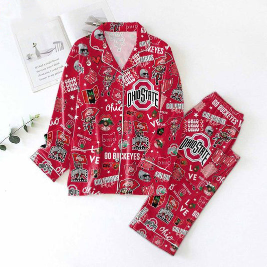 NCAA Ohio State BuCkeye Christmas Family Pajamas Set - 503HL- PJ053