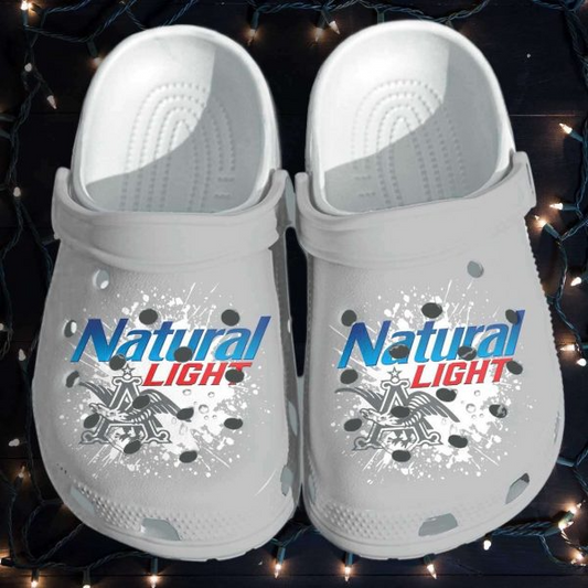 Natural Light Funny Beer Drinking Clog Shoes  - 503HL- CR139
