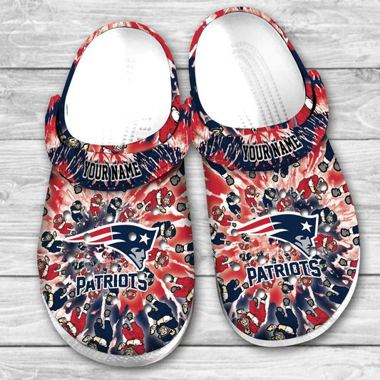 Best Gift for New England Patriots & Grateful Dead Fan - Custom Clog 502MC-CR010