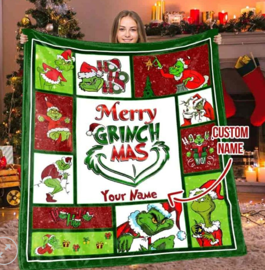 Custom Grinch Movie Blanket - 410QA-BL001