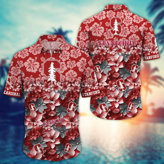 Stanford Cardinal 1 Hawaiian Shirt Trending Summer. Gift For Fan FBS 502MC-HS035