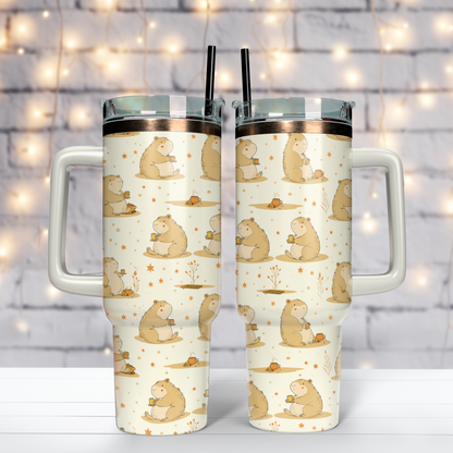 Cuddly Capybara Plushie - Capybara Tumbler 40oz TLA10