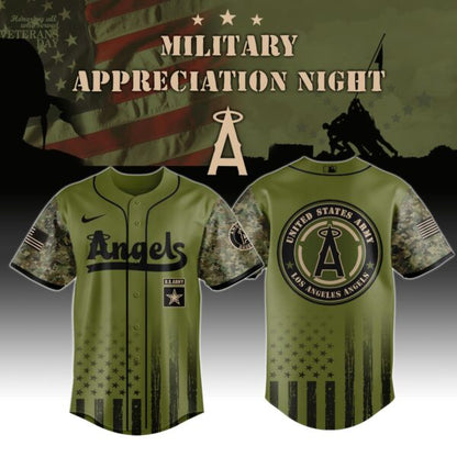 Los Angeles Angels MLB x Army Military Appreciation Night Jersey Editions Limited
