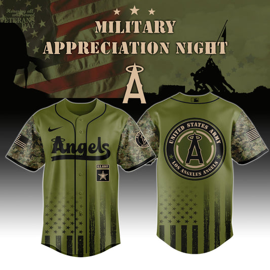 Los Angeles Angels MLB x Army Military Appreciation Night Jersey Editions Limited
