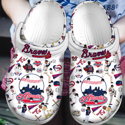 Atlanta Braves MLB Sport Clogs Shoes  - 503HL- CR090