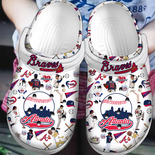 Atlanta Braves MLB Sport Clogs Shoes  - 503HL- CR090