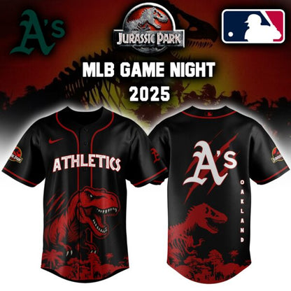 Athletics x  Jurassic Park  Game Night T-Rex Jersey 2025 Editons Limited