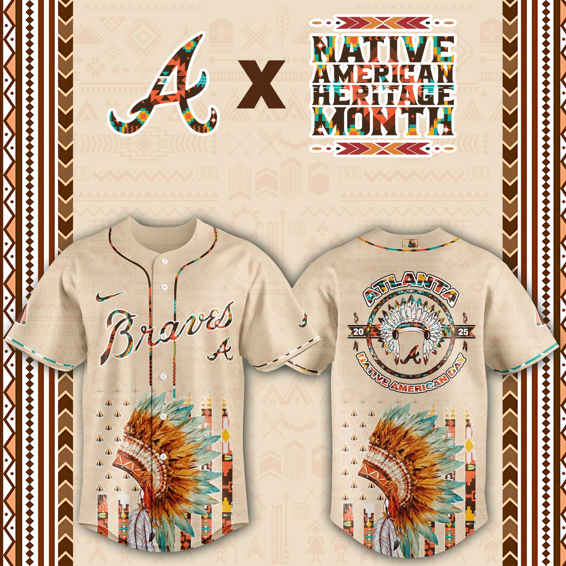 Atlanta Braves Native American Heritage Month Baseball Jersey - Saint Savoir
