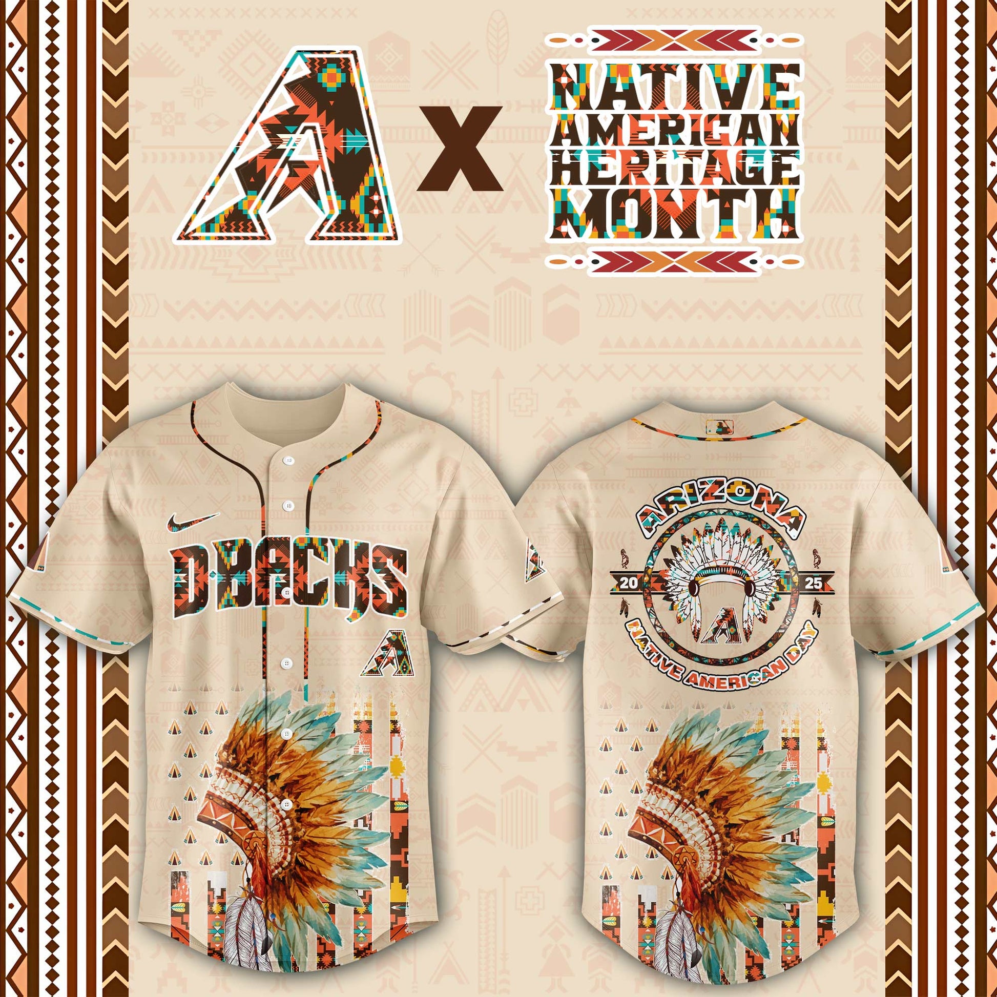 Arizona Diamondbacks Native American Heritage Month Baseball Jersey - Saint Savoir