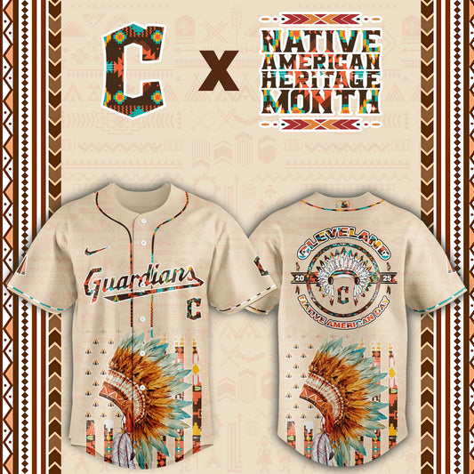 Cleveland Guardians Native American Heritage Month Baseball Jersey - Saint Savoir